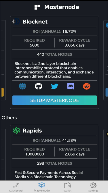 pocket node app screenshot